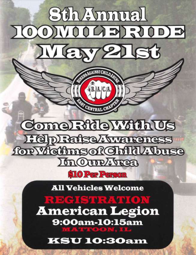 100 Mile Ride Bikers Against Child Abuse 850