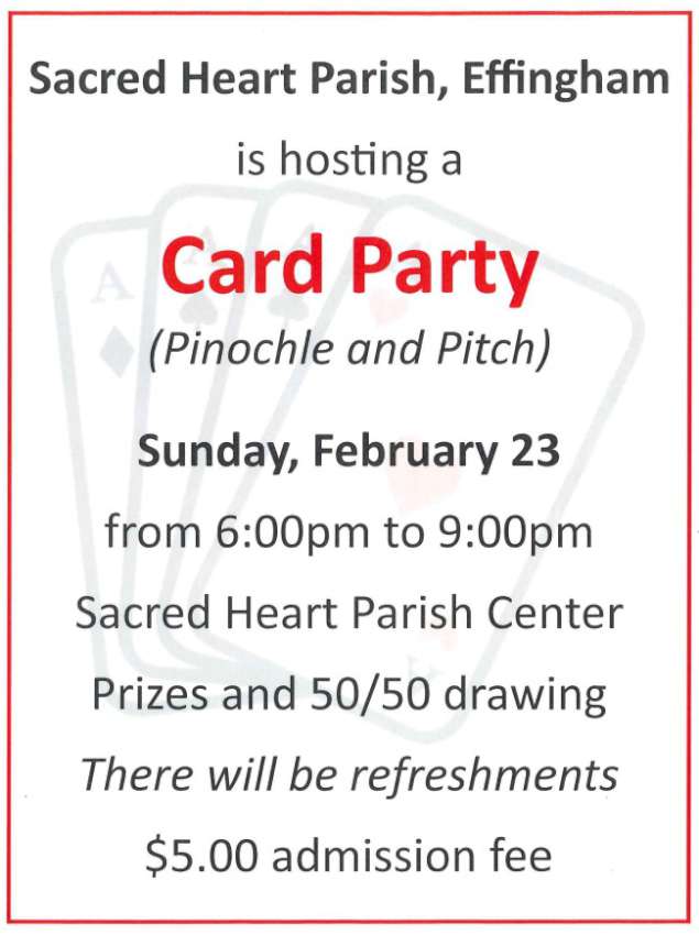 Card Party at Sacred Heart 850