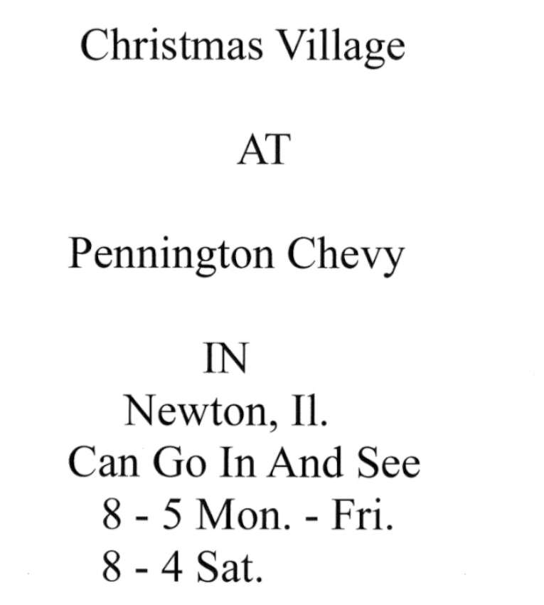 Christmas Village at Newton 850