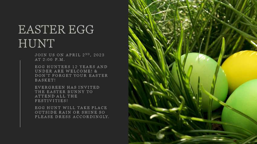 Evergreen Easter Egg Hunt 2023 850