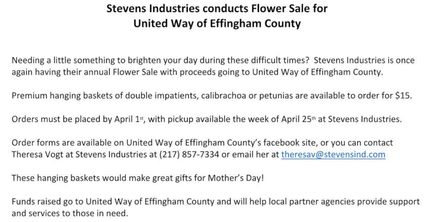 Flower Sale for UW 850