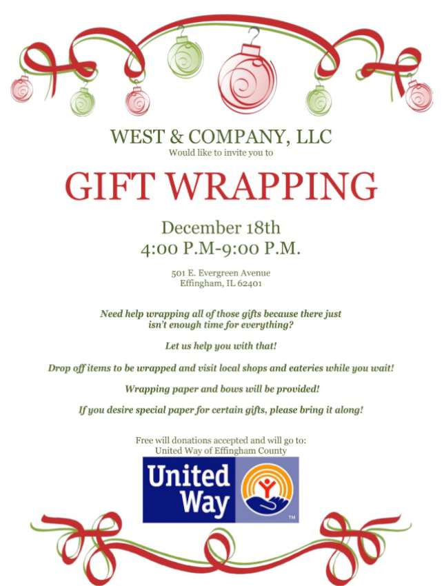 Gift Wrapping for United Way 850