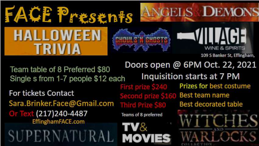 Halloween Trivia night poster 850