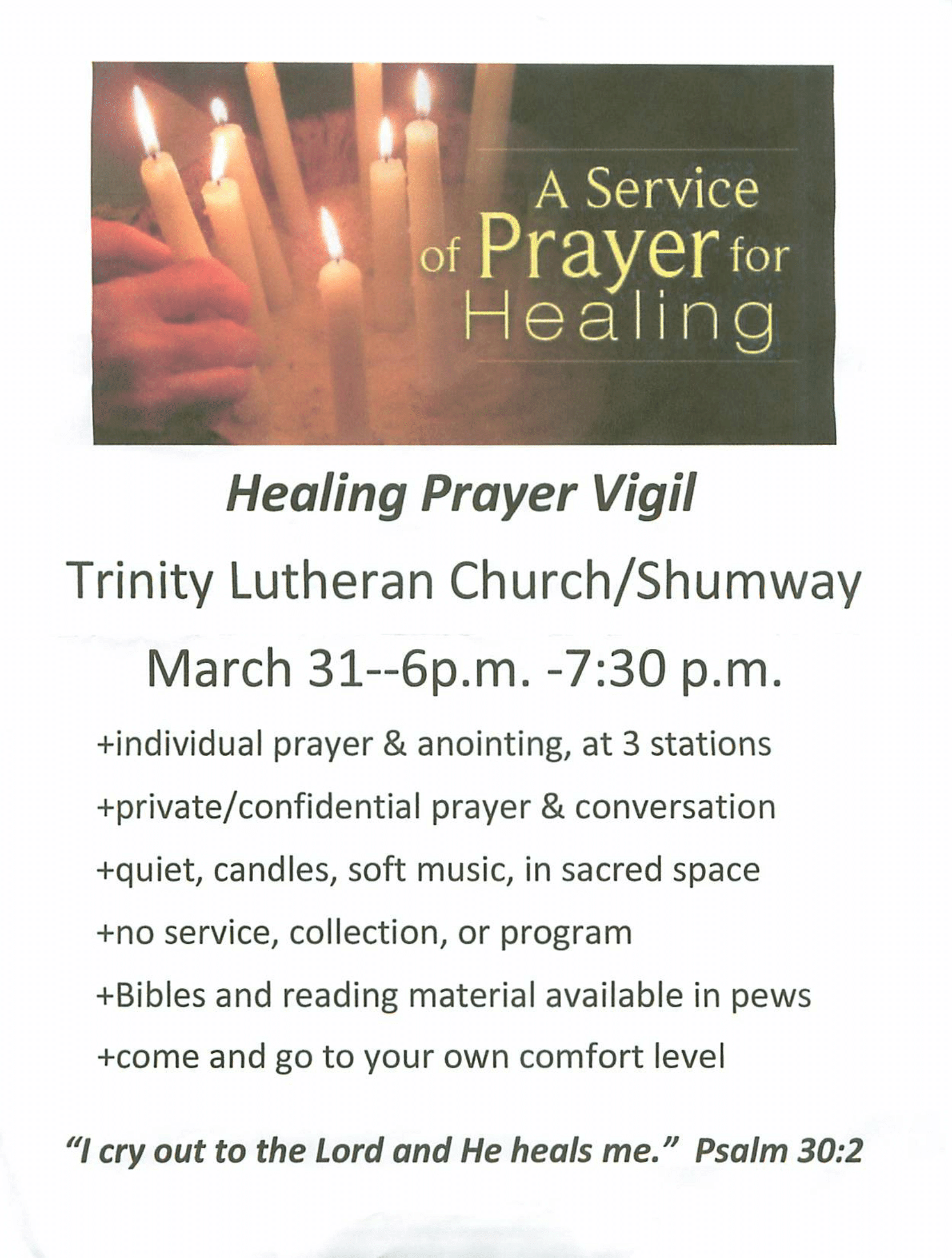 Healing Prayer Vigil 03 31 19