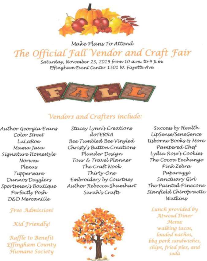 Official Fall Vendor and Craft Fair 850