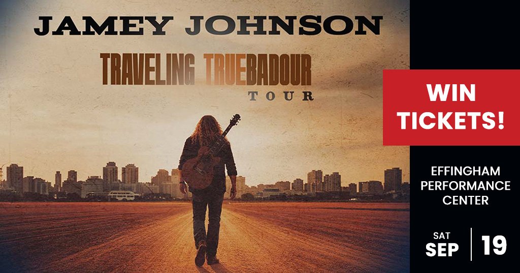 Register for a chance to win tickets to Jamey Johnson at the Effingham Performance Center on Saturday, September 19th
