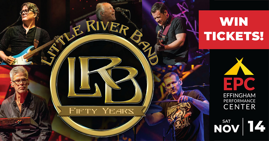 Register for a chance to win tickets to Little River Band at the Effingham Performance Center on Saturday, November 14th.